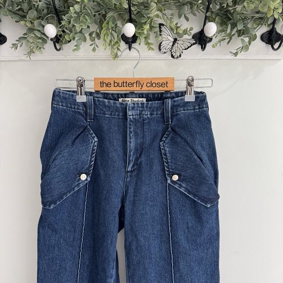 Acne Studios Mid Rise Flare Jeans nn107 size 36 US 4 - Picture 2 of 6